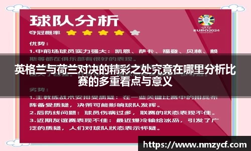 英格兰与荷兰对决的精彩之处究竟在哪里分析比赛的多重看点与意义