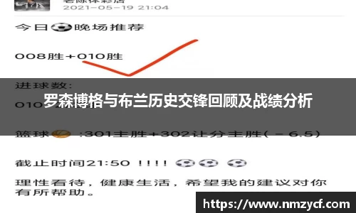 罗森博格与布兰历史交锋回顾及战绩分析